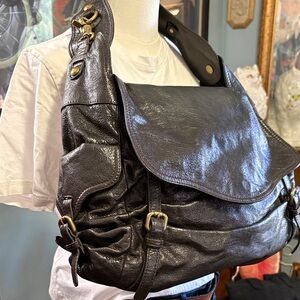 Kooba Dark Brown Leather Shoulder Bag